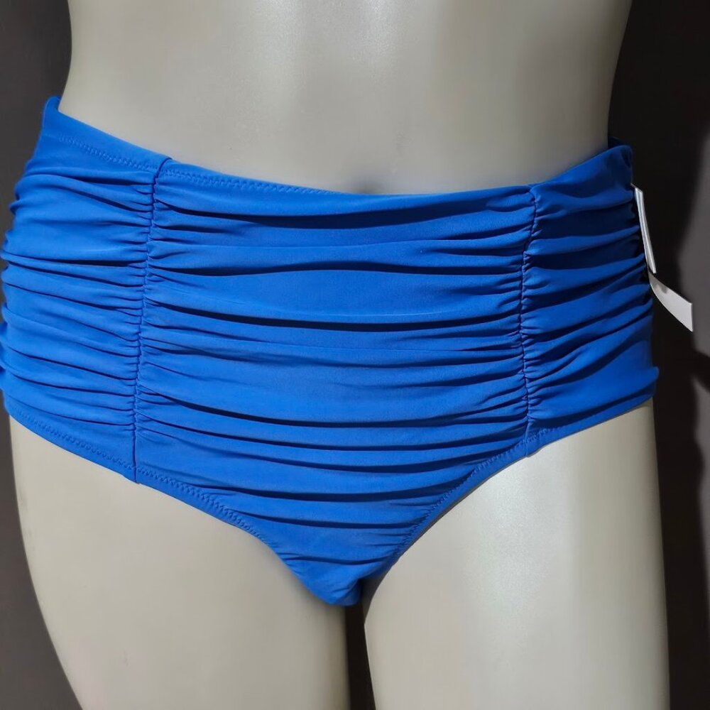 Raisins Curve Calina Solids Costa Bikini Bottom Blue - Picture 2 of 9